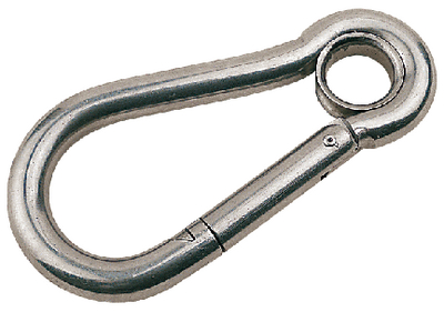SEA-DOG LINE 151605-1 SNAP HOOK-SS W/EYE 3/8IN X 4IN